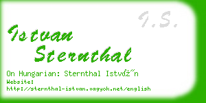 istvan sternthal business card